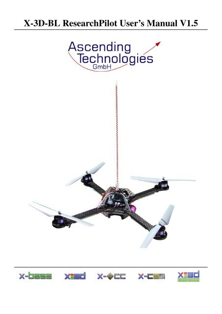 X-3D-BL ResearchPilot User's Manual - Ascending Technologies