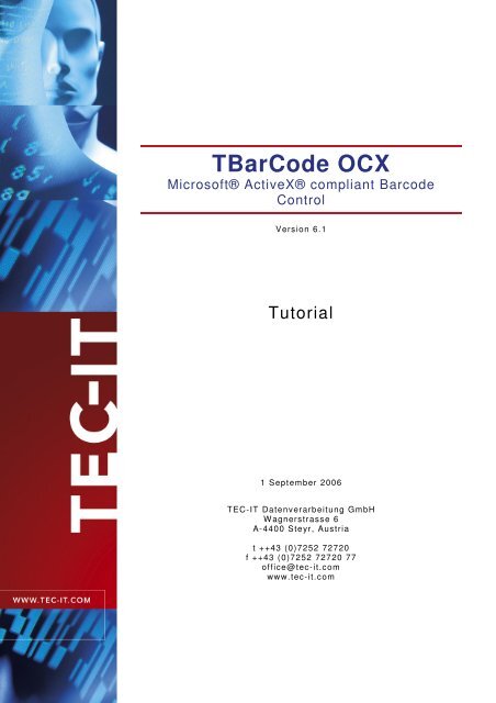 TBarCode OCX - TEC-IT Datenverarbeitung GmbH