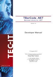 TBarCode .NET - TEC-IT Datenverarbeitung GmbH