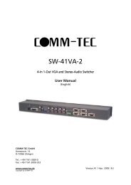 User Manual - COMM-TEC