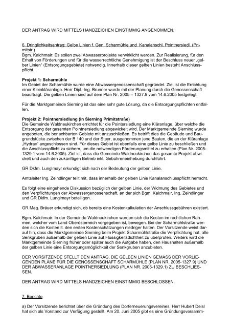 GR-Protokoll 20050616 - .PDF - Sierning