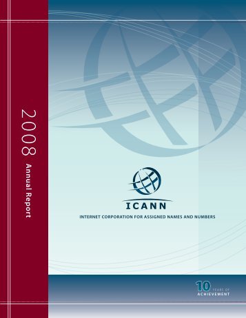 annual report 2008 - Icann