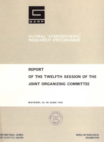report of the twelfth session of the joint organizing committee