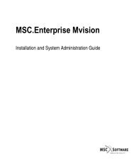 MSC.Enterprise Mvision Installation and System ... - MSC Software