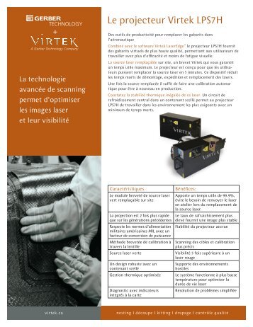 Le projecteur Virtek LPS7H - Gerber Technology
