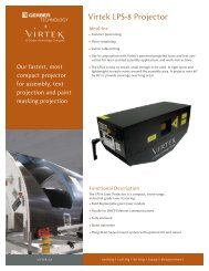 Virtek LPS-8 Projector  - Gerber Technology