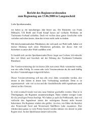 Bericht des Regionsvorsitzenden zum Regionstag am 13.06 ... - TTVR