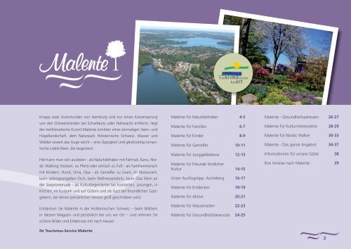 Urlaubsmagazin Malente (PDF) - Bad Malente