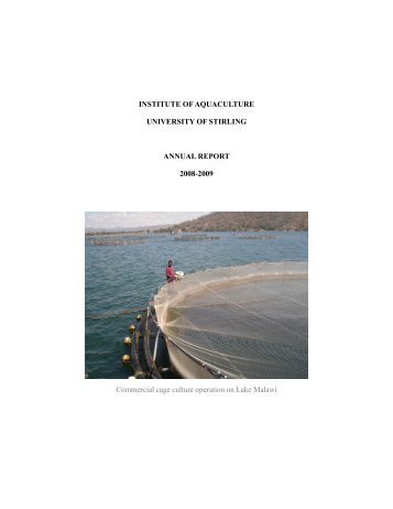 Annual Report 2008-2009 - Institute of Aquaculture - University of ...