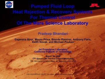 Pumped Fluid Loop Heat Rejection & Recovery Systems - BEACON ...