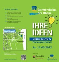 Flyer zur Planungswerkstatt - Germersheim
