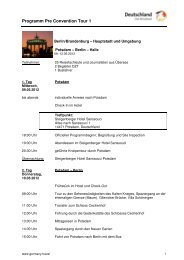 Programm Pre Convention Tour 1 Deutsch (PDF) - Germany â travel