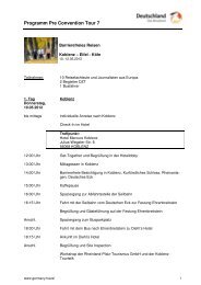 Programm Pre Convention Tour 7 Deutsch (PDF) - Germany Travel