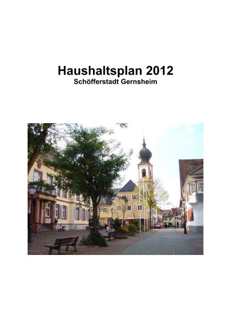 Haushaltsplan 2012 - in Gernsheim