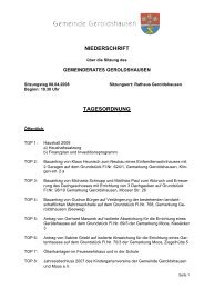 NIEDERSCHRIFT TAGESORDNUNG - Geroldshausen