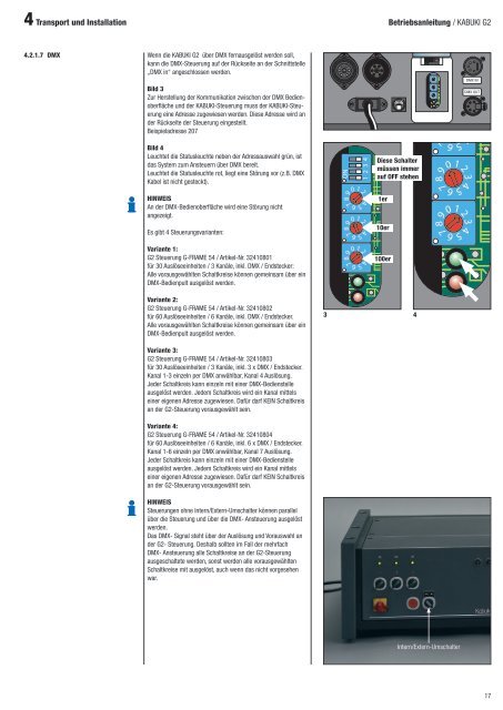 Betriebsanleitung Abwurfsystem KABUKI - Gerriets