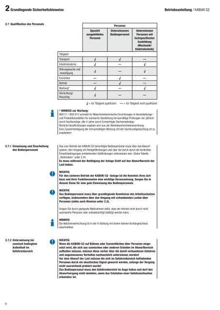 Betriebsanleitung Abwurfsystem KABUKI - Gerriets