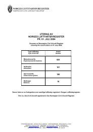 norges luftfartøyregister utdrag av norges luftfartøyregister pr. 01. juli ...