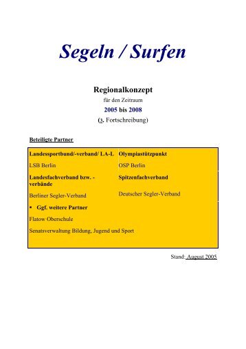 Segeln / Surfen - Berliner Segler-Verband e.V.