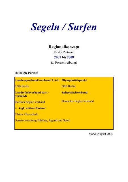 Segeln / Surfen - Berliner Segler-Verband e.V.