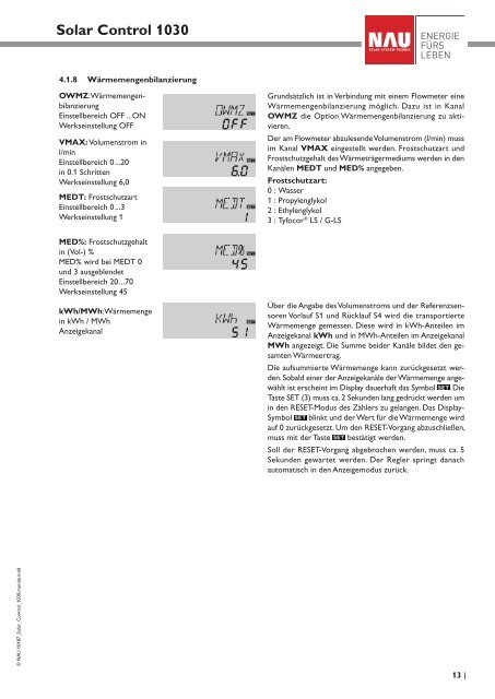 Solar Control 1030 - Nau