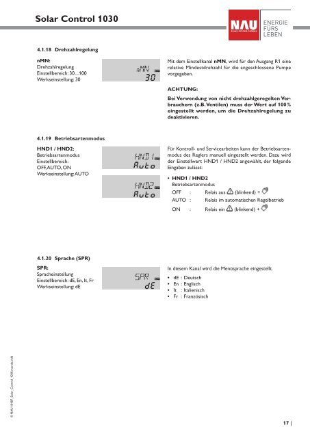 Solar Control 1030 - Nau