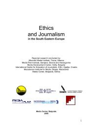 Ethics and Journalism - Medija centar Beograd