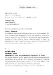 Bibliothek Newsletter 4/10 (20.08.2010) - Stahnsdorf