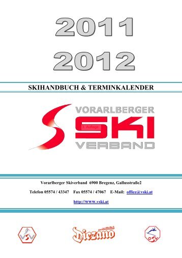 SKIHANDBUCH & TERMINKALENDER - Vorarlberger Skiverband