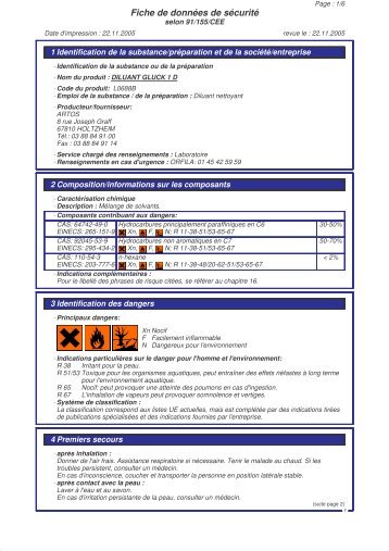 Fiche de données de sécurité - Kreativ.de