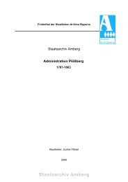 Staatsarchiv Amberg - Die Staatlichen Archive in Bayern