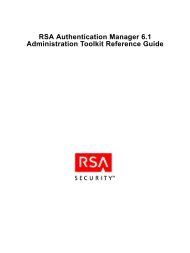 RSA Authentication Manager 6.1 Administration Toolkit ... - The Ether