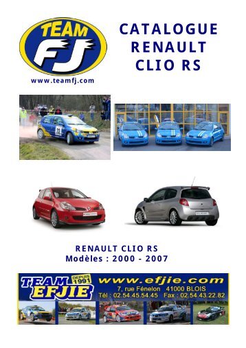 catalogue clio rs - Team FJ