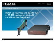 Match up your V.35 and RS-232/V.24 or RS-422 ... - Black Box