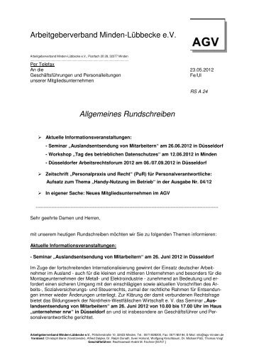 RS A 24 - aktuelle Ausgabe - Arbeitgeberverband Minden-Lübbecke