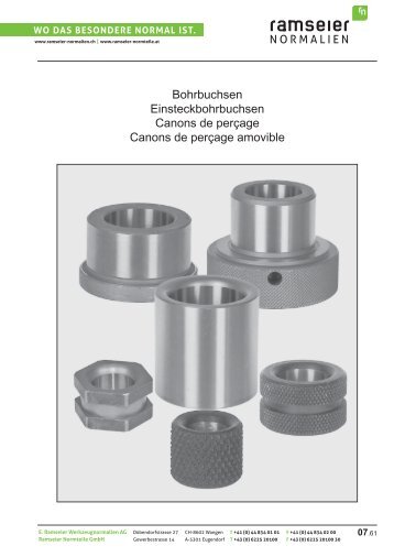 Canon de pérçage [PDF 1,95 MB] - Ramseier-Normalien