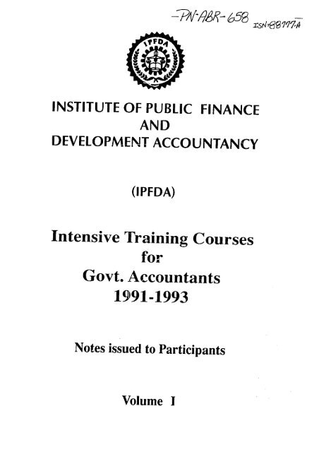 for Govt. Accountants for Govt. Accountants