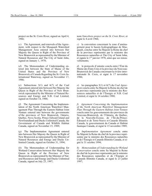 The Royal Gazette Gazette royale - Gouvernement du Nouveau ...