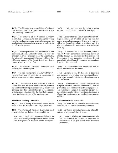 The Royal Gazette Gazette royale - Gouvernement du Nouveau ...