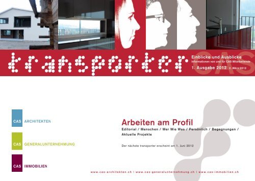 transporter "Arbeiten am Profil" - CAS Architekten