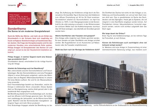 transporter "Arbeiten am Profil" - CAS Architekten