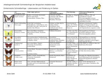 Einheimische Schmetterlinge - Heidelandschaft