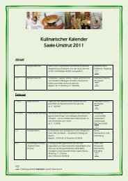 Kulinarischer Kalender 2011 - Saale-Unstrut-Tourismus e.V.