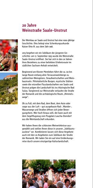 Wein-Spezial 2013 - Saale-Unstrut-Tourismus e.V.