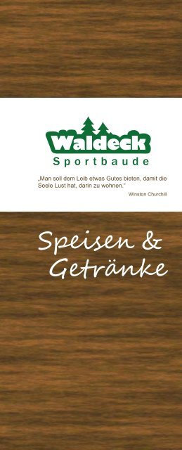 Speisekarte als PDF herunterladen - Sportbaude Waldeck