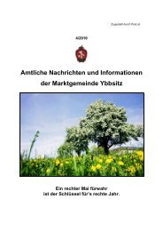 Amtliche Nachrichten Ausgabe 4/2010 - Marktgemeinde Ybbsitz