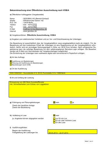 WHG 3339/3342 - Kunststofffenster - Gesobau AG