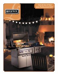 Care & Use of Your Lynx Professional Grill - Lynx Professional Grills