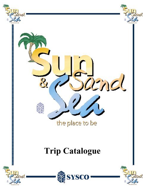 Trip Catalogue Sysco Canada