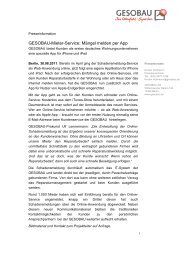 GESOBAU-Mieter-Service: Mängel melden per App - datatrain.de